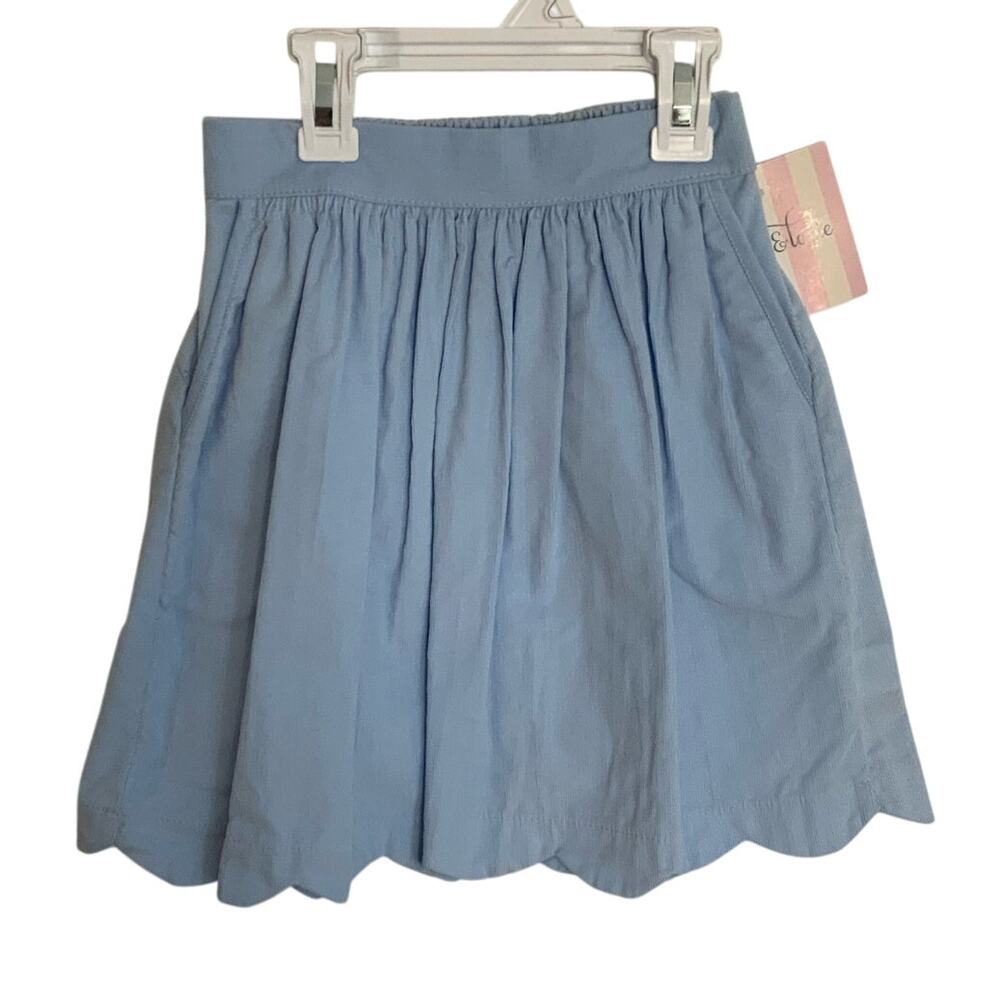 James & Lottie Sophie Scalloped Skirt-‎ Blue Corduroy size 8